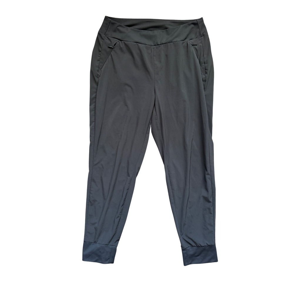 Athleta Jogger Pants Women 14 Metro High Waisted Green Tapered EUC 777555-05